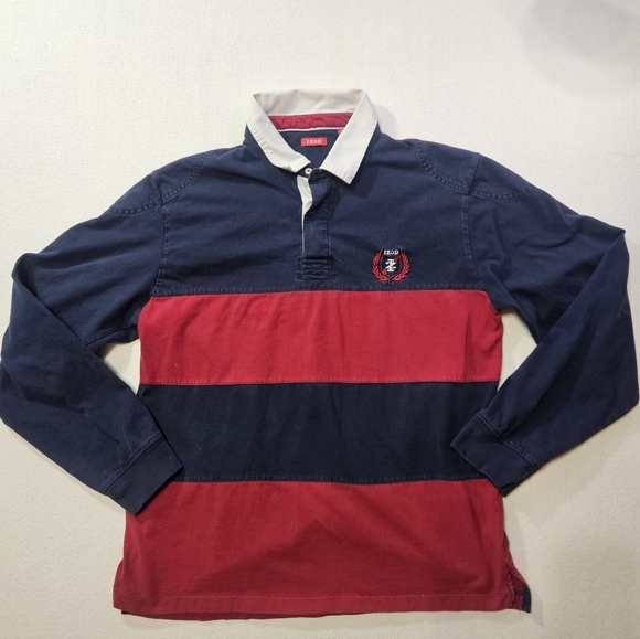 IZOD Rugby Shirt Men’s XLT Tall Long Sleeve - Picture 2 of 10